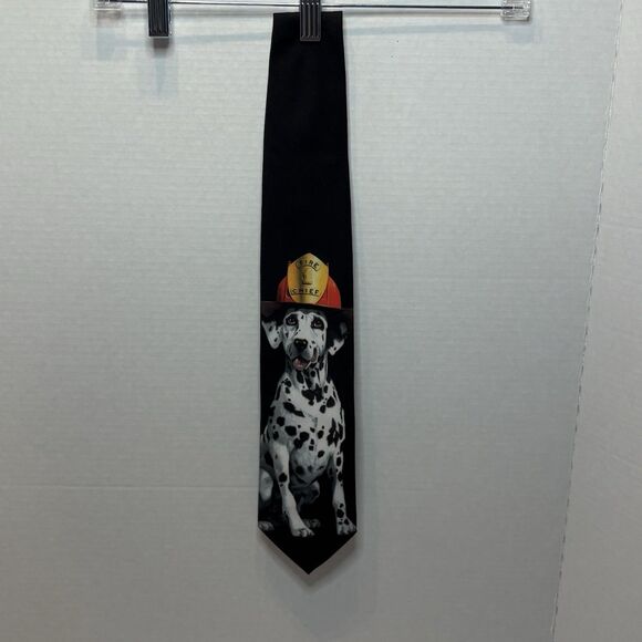 Vintage 1998 Ralph Marlin Firefighter - 1 Dalmatian Tie 56” - Picture 1 of 7